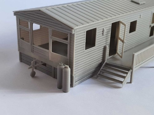 Model railway building static - model,